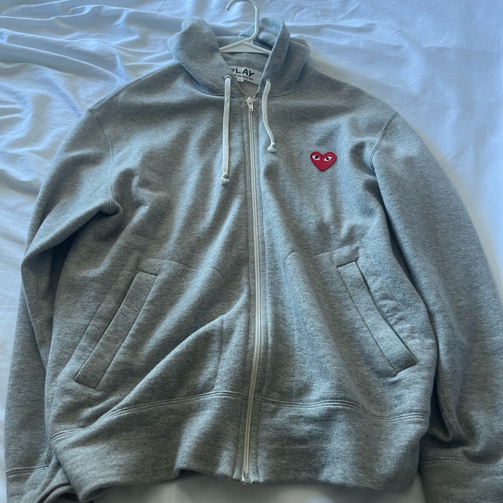 Cdg zip up hoodie